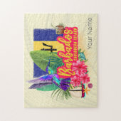 Barbados Retro Caraïben  eiland Souvenir Legpuzzel (Verticaal)