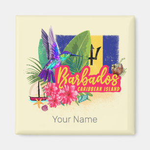 Barbados Retro Caraïben  eiland Souvenir Magneet