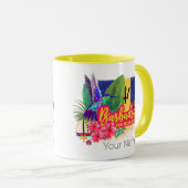 Barbados Retro Caraïben  eiland Souvenir Mok (Voorkant rechts)