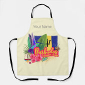 Barbados Retro Caraïben eiland Souvenir Schort (Voorkant)