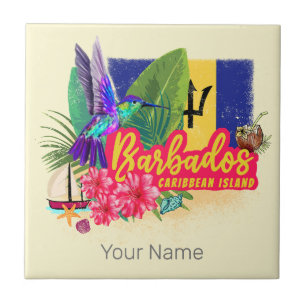 Barbados Retro Caraïben  eiland Souvenir Tegeltje