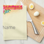 Barbados Retro Caraïben  eiland Souvenir Theedoek (Quarter Fold)