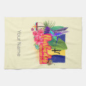 Barbados Retro Caraïben  eiland Souvenir Theedoek (Horizontaal)