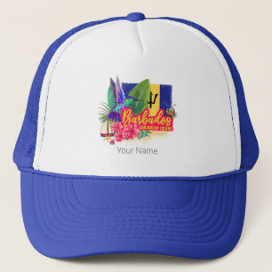 Barbados Retro Caraïben  eiland Souvenir Trucker Pet
