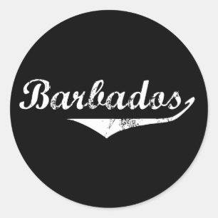 Barbados Revolutie Stijl Ronde Sticker
