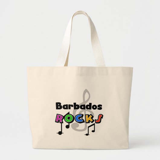 Barbados Rocks Grote Tote Bag (Voorkant)