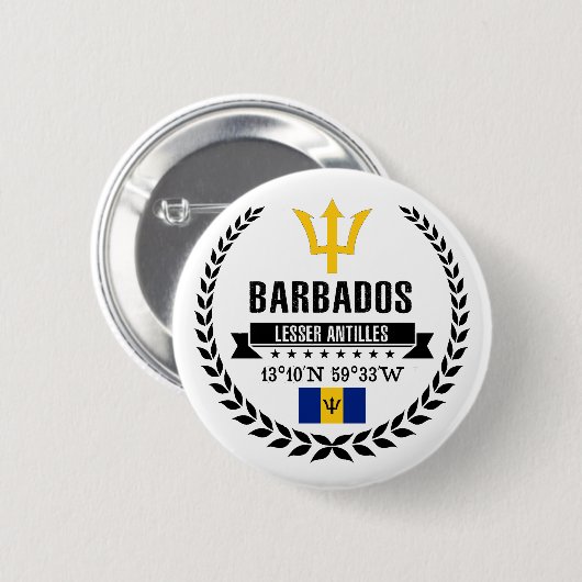 Barbados Ronde Button 5,7 Cm (Voorkant /achterkant)