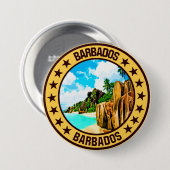 Barbados Ronde Button 7,6 Cm (Voorkant /achterkant)