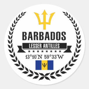 Barbados Ronde Sticker