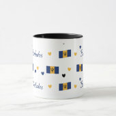 Barbados Roots Pattern Mok | Caribische Vlag (Midden)