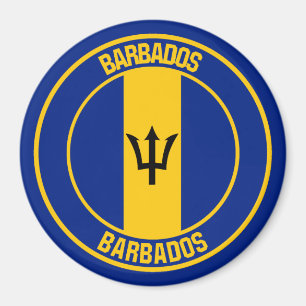 Barbados Round Emblem Magneet