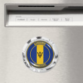 Barbados Round Emblem Magneet (Insitu (Vaatwasser))
