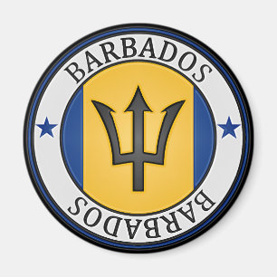 Barbados Round Emblem Magneet