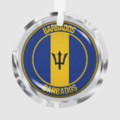 Barbados Round Emblem Ornament (achterkant)