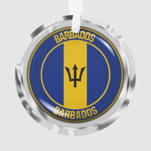 Barbados Round Emblem Ornament (achterkant)
