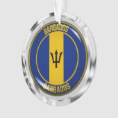 Barbados Round Emblem Ornament (voorkant)