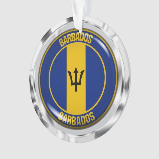 Barbados Round Emblem Ornament (voorkant)