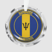 Barbados Round Emblem Ornament (voorkant)