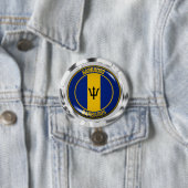 Barbados Round Emblem Ronde Button 7,6 Cm (In situ)