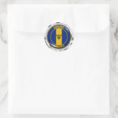 Barbados Round Emblem Ronde Sticker (Tas)