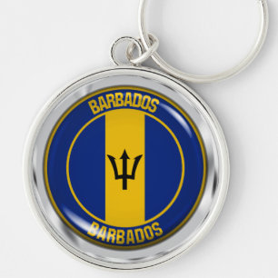 Barbados Round Emblem Sleutelhanger