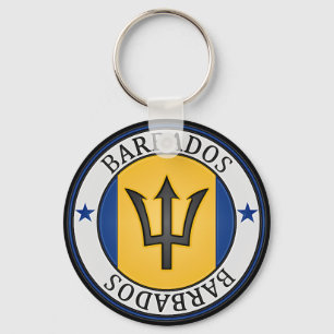Barbados Round Emblem Sleutelhanger