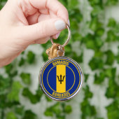 Barbados Round Emblem Sleutelhanger (Hand)