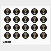 Barbados Smillen Skull Flag Ronde Sticker (Vel)