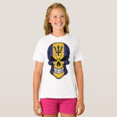Barbados Smillen Skull Flag T-shirt (Voorkant volledig)