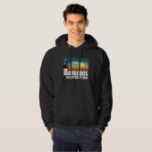 Barbados  so hot right now Retro Travel Beach Vaca Hoodie (Voorkant volledig)