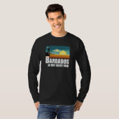 Barbados so hot right now Retro Travel Beach Vacat T-shirt (Voorkant volledig)
