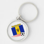 Barbados Soccer Team Sleutelhanger (Voorkant)