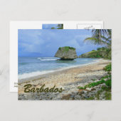 BARBADOS (STRAND/GROTE ROTS) BRIEFKAART (Voorkant / Achterkant)