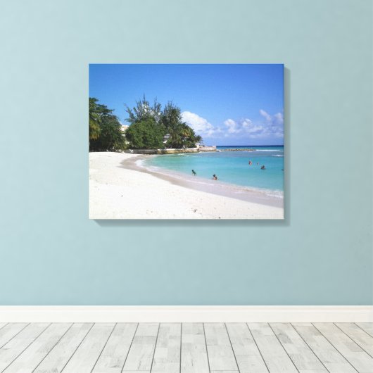 Barbados Stranden Canvas Afdruk (Insitu (Houten vloer))