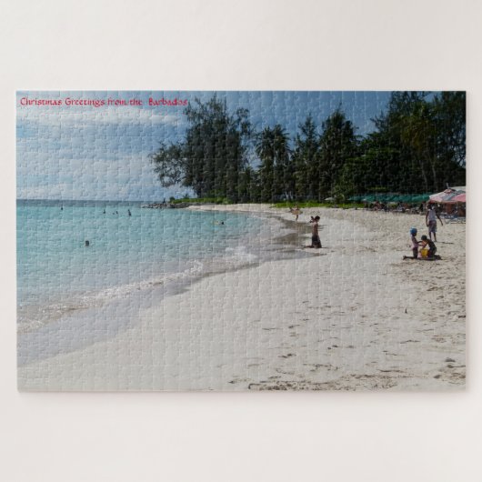 Barbados Sunny Beach Scene. Jigzaag Puzzle Legpuzzel (Horizontaal)
