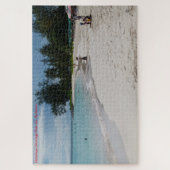 Barbados Sunny Beach Scene. Jigzaag Puzzle Legpuzzel (Verticaal)