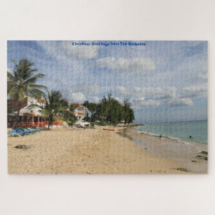 Barbados Sunny Beach Scene. Jigzaag Puzzle Legpuzzel