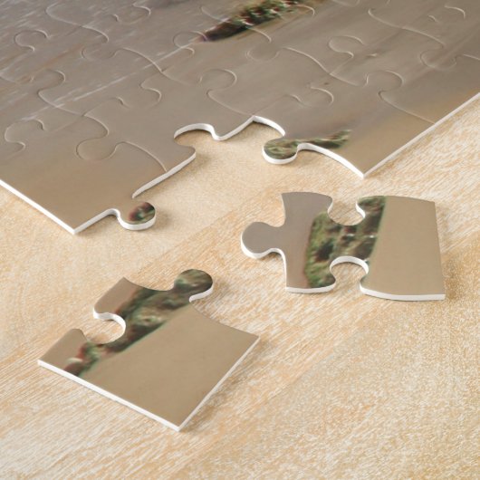 Barbados Sunny Beach Scene. Jigzaag Puzzle Legpuzzel (Zijkant)