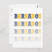 Barbados-tekst negeren briefkaart (Voorkant / Achterkant)