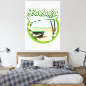 Barbados Travel logo Canvas Afdruk (Insitu (Slaapkamer))