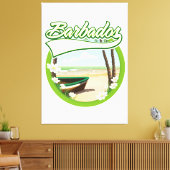 Barbados Travel logo Canvas Afdruk (Insitu (Woonkamer))