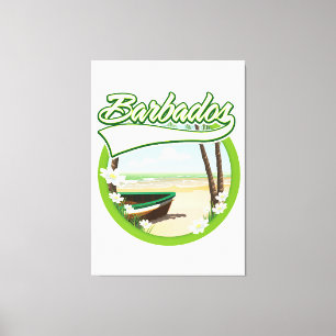 Barbados Travel logo Canvas Afdruk