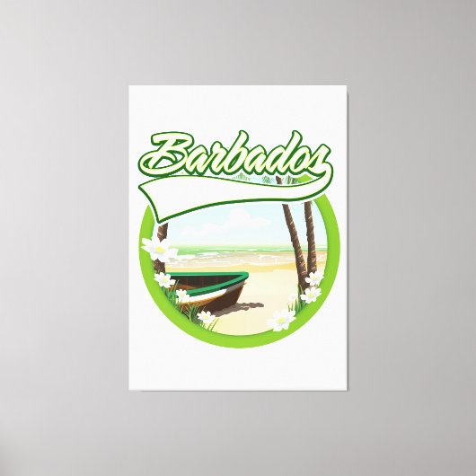 Barbados Travel logo Canvas Afdruk (Voorkant)