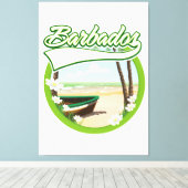 Barbados Travel logo Canvas Afdruk (Insitu (Houten vloer))