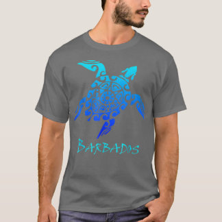 Barbados Tribal Turtle Polynesiaans Tattoo Style V T-shirt