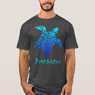 Barbados Tribal Turtle Polynesiaans Tattoo Style V T-shirt