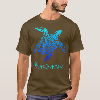 Barbados Tribal Turtle Polynesiaans Tattoo Style V T-shirt
