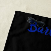 Barbados Trident Black Beach Towel Strandlaken (In situ)