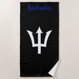 Barbados Trident Black Beach Towel Strandlaken