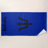 Barbados Trident Blue Beach Towel Strandlaken (Voorkant)